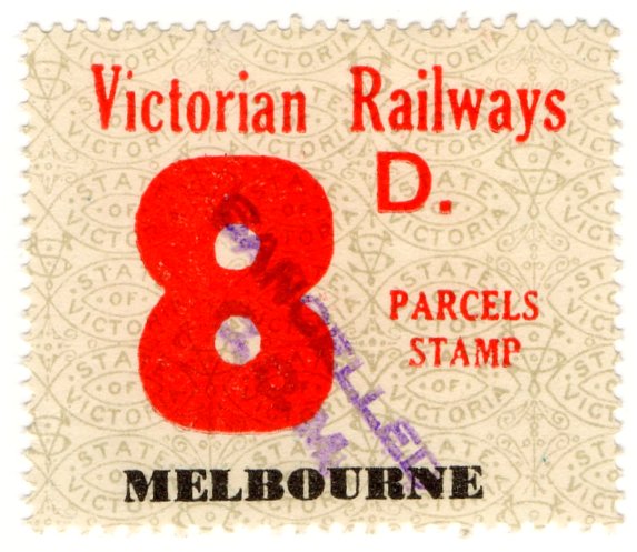 (I.B) Australia - Victoria Railways : Parcels 8d