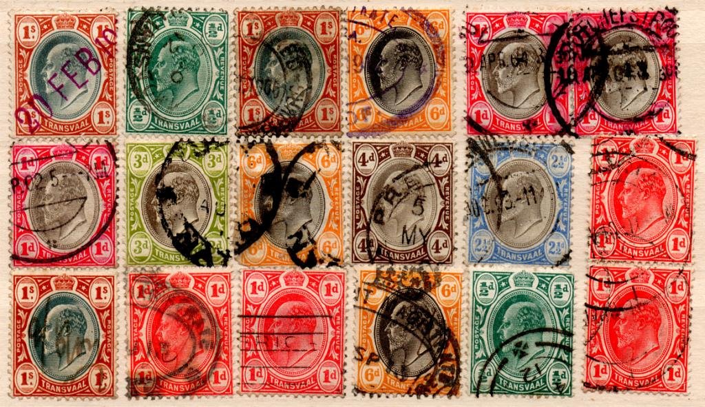 (I.B) Transvaal Postal : KEVII Definitives Collection