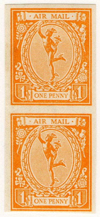 (I.B) George V Cinderella : Mercury Airmail Essay 1d