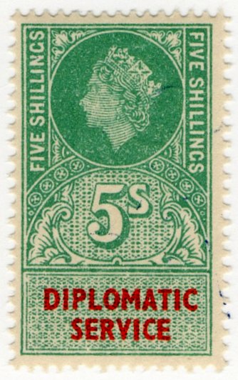 (I.B) Elizabeth II Revenue : Diplomatic Service 5/-