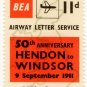 (I.B) Cinderella Collection : BEA Airway Letter Service 11d (50th Anniversary)