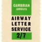 (I.B) Cambrian Airways : Airway Letter Service 2/7d