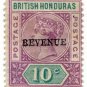 (I.B) British Honduras Revenue : Duty 10c ("BEVENUE" error)