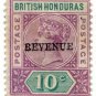 (I.B) British Honduras Revenue : Duty 10c ("BEVENUE" error)