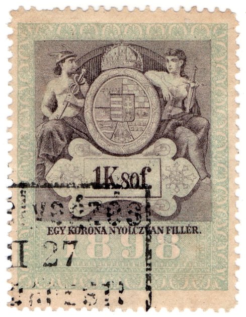 (I.B) Austria/Hungary Revenue : Stempelmarke 1K 80f
