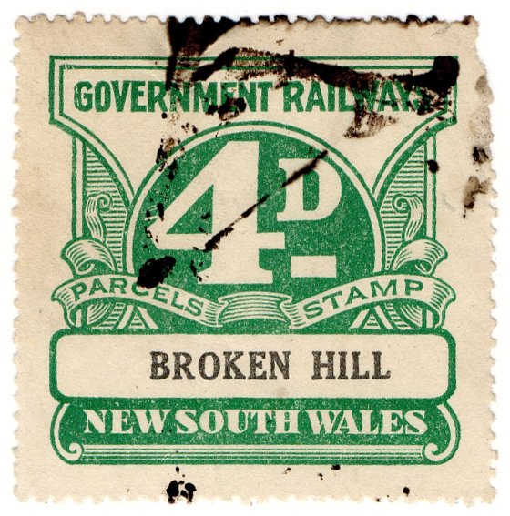 (I.B) Australia - NSW Railways Parcel 4d (Broken Hill)