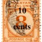 (I.B) Malaya Postal : Postage Due 10c on 8c OP