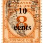 (I.B) Malaya Postal : Postage Due 10c on 8c OP