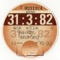 (I.B) GB Revenue : Car Tax Disc (Bedford 1982)