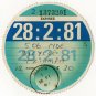 (I.B) GB Revenue : Car Tax Disc (Triumph Motorcycle 1981)