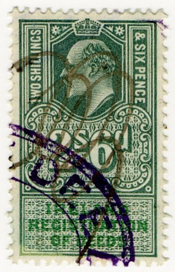 (I.B) Edward VII Revenue : Ireland Registration of Deeds 2/6d