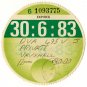 (I.B) GB Revenue : Car Tax Disc (Vauxhall 1983)