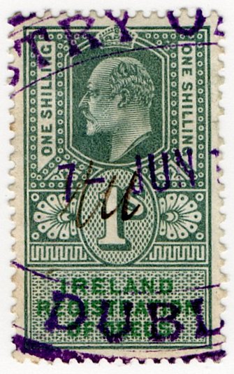 (I.B) Edward VII Revenue : Ireland Registration of Deeds 1/-