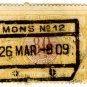 (I.B) Belgium Railways : Parcels 80c (Mons 1909)