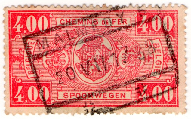 (I.B) Belgium Railways : Parcels 4 Fr (Malmedy 1938)