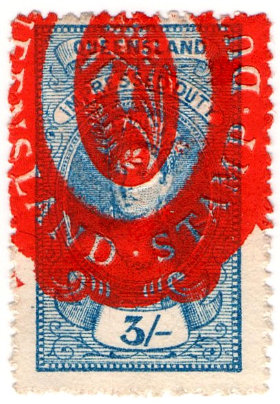 (I.B) Australia - Queensland Revenue : Impressed Duty 3/-