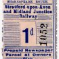 (I.B) Stratford-upon-Avon & Midland Junction Railway : Newspapers 1d