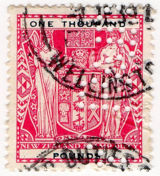 (I.B) New Zealand Revenue  Stamp Duty £1,000