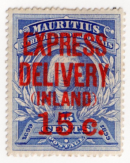(I.B) Mauritius Postal : Express Inland Delivery 15c on 15c OP