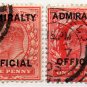 (I.B) Edward VII Postal : Admiralty Official Overprints (both settings)