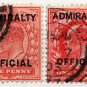 (I.B) Edward VII Postal : Admiralty Official Overprints (both settings)