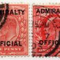 (I.B) Edward VII Postal : Admiralty Official Overprints (both settings)