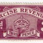 (I.B) Excise Revenue : 3d Purple (1916)