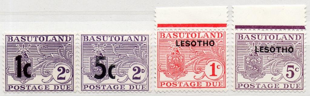 (I.B) Basutoland Postal : Postage Due Overprints Collection