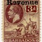 (I.B) Barbados Revenue : Duty 3d (reversed "e" overprint)