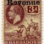 (I.B) Barbados Revenue : Duty 3d (reversed "e" overprint)
