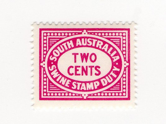 (I.B) Australia - South Australia Revenue : Swine Stamp Duty 2c