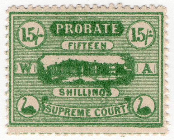 (I.B) Australia - Western Australia Revenue : Probate 15/-