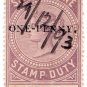 (I.B) Sierra Leone Revenue : Duty 1d on 6d overprint