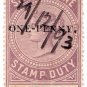 (I.B) Sierra Leone Revenue : Duty 1d on 6d overprint