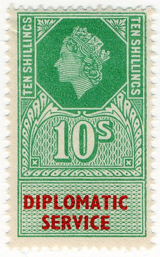 (I.B) Elizabeth II Revenue : Diplomatic Service 10/-