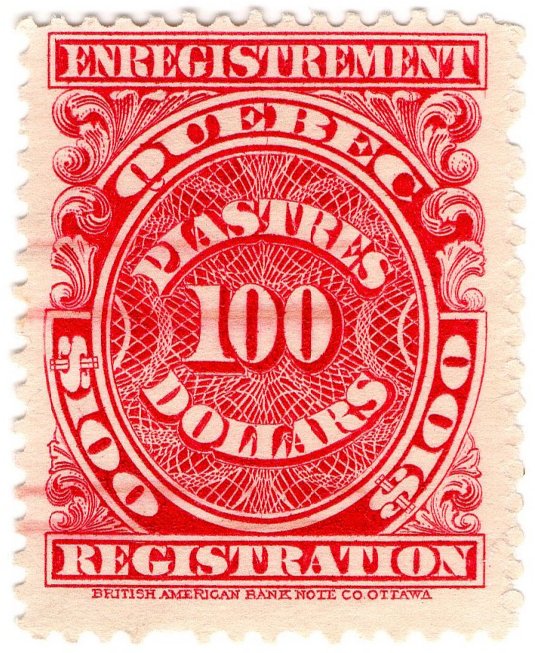 (I.B) Canada Revenue : Quebec Registration $100