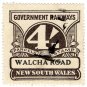 (I.B) Australia - NSW Railways Parcel 4/- (Walcha Road) inverted watermark