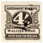 (I.B) Australia - NSW Railways Parcel 4/- (Walcha Road) inverted watermark