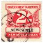 (I.B) Australia - NSW Railways Parcel 2/- (Newcastle) inverted watermark