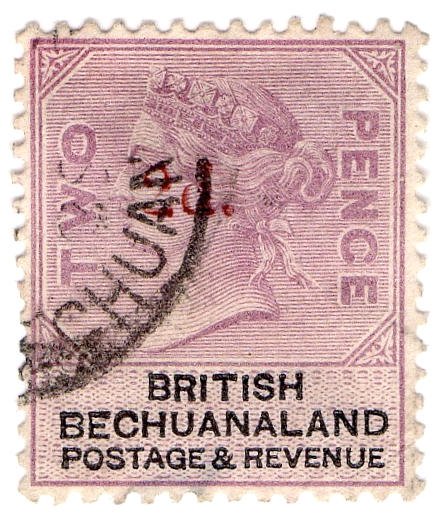(I.B) British Bechuanaland Revenue : Duty 2d on 2d OP