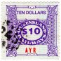 (I.B) Australia - Queensland Railways : Parcel $10 (Ayr)