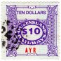 (I.B) Australia - Queensland Railways : Parcel $10 (Ayr)