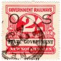 (I.B) Australia - NSW Railways Parcel 2/- (State Government) inverted watermark