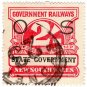 (I.B) Australia - NSW Railways Parcel 2/- (State Government) inverted watermark