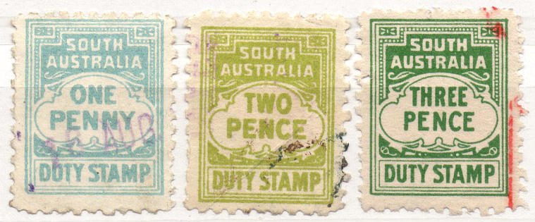 (I.B) Australia  South Australia Revenue  Stamp Duty Collection