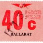 (I.B) Australia - Victoria Railways : Parcels 40c (Ballarat)