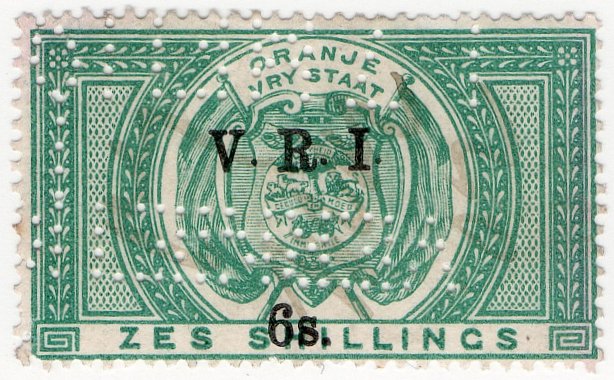 (I.B) Orange Free State Revenue : Duty 6/- (VRI)