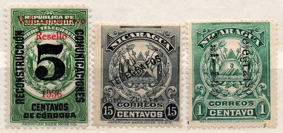 (I.B) Nicaragua Telegraphs : Overprint Collection (Zelaya)