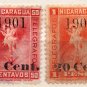(I.B) Nicaragua Telegraphs : Overprint Collection (1901)