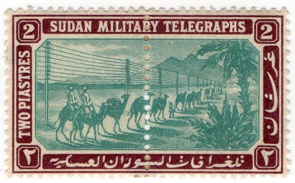(I.B) Egypt Telegraphs : Army Telegraphs 2pi (crescent watermark)